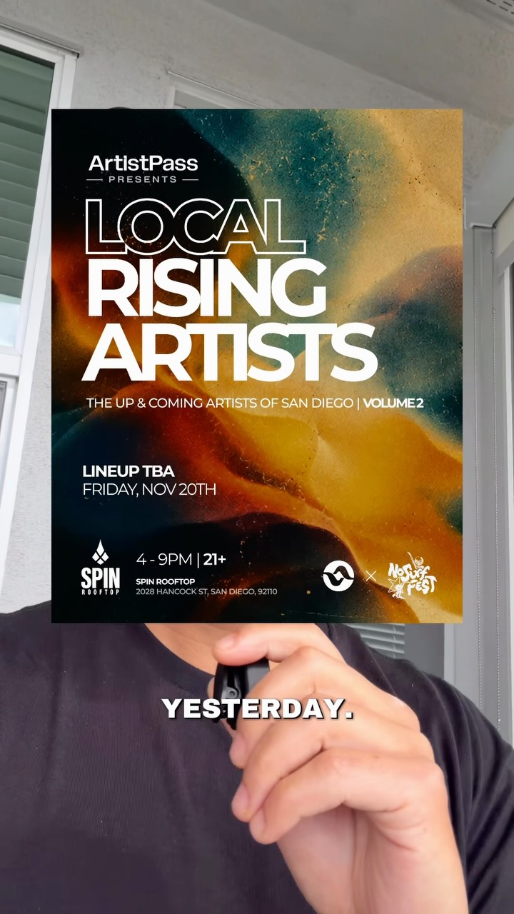 Flyer for Local Rising Artists: The Up & Coming Artists of San Diego | Volume 2