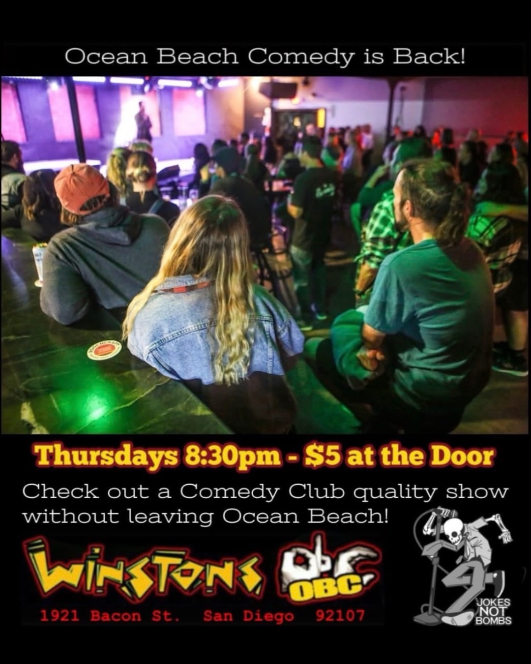 Flyer for Thursday Comedy